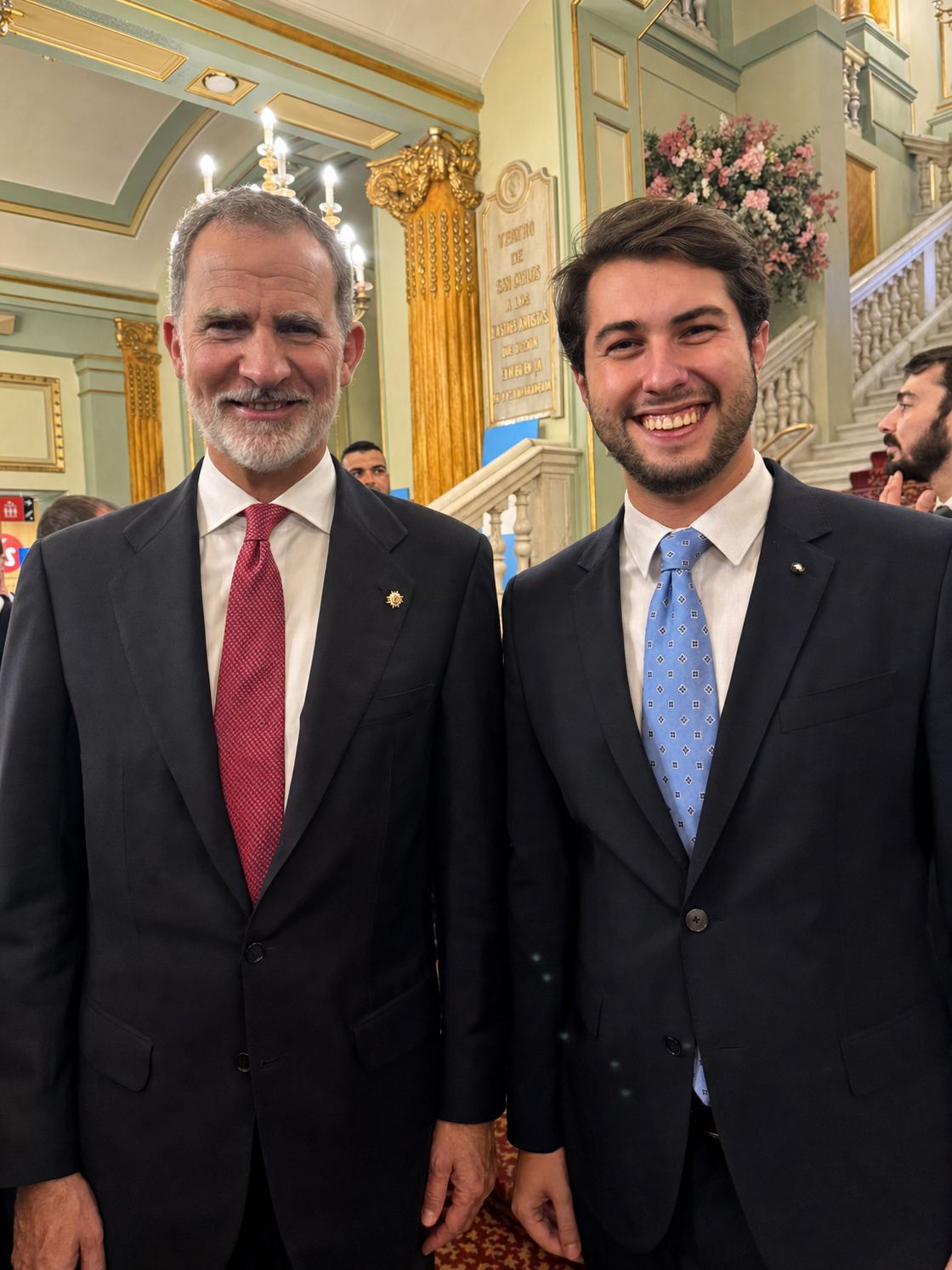 Daniel del Valle Blanco con S.M. el Rey Felipe VI en los Premios Princesa de Girona