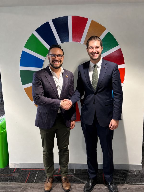 Daniel del Valle Blanco en un acto de ONU-Hábitat en México, 2024